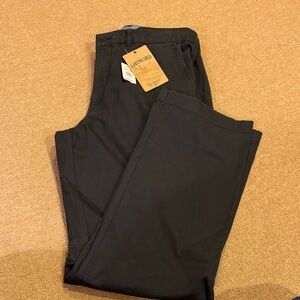 L.L. Bean Men's Black  LAKEWASHED plain front stretch Chinos 36 X 32